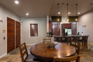 Apartments For Rent in Katy, TX - Clubhouse Kitchen  with Breakfast Bar and Dining Table     